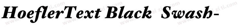 HoeflerText Black  Swash字体转换